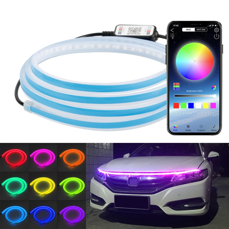 Car LED Streamer Decorative Hood Atmosphere Lights, Style: APP Colorful Light(1.8m) - Decorative Lights by PMC Jewellery | Online Shopping South Africa | PMC Jewellery