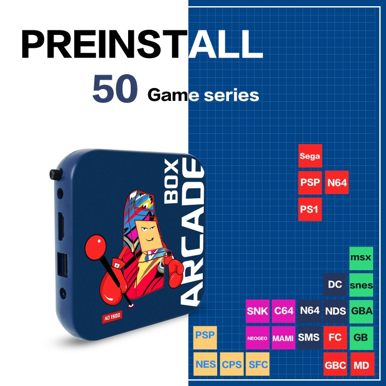 Arcade Box 256G Wireless Video Game Machine Box 4K HD Display For PS1/PSP/N64/DC, US Plug - free shipping - PMC TechLife - Order now!
