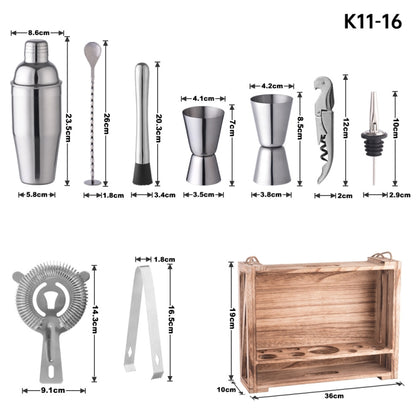 10 In 1 Stainless Steel Bartending Set(K11-16) - Bartending Tools by PMC Jewellery | Online Shopping South Africa | PMC Jewellery