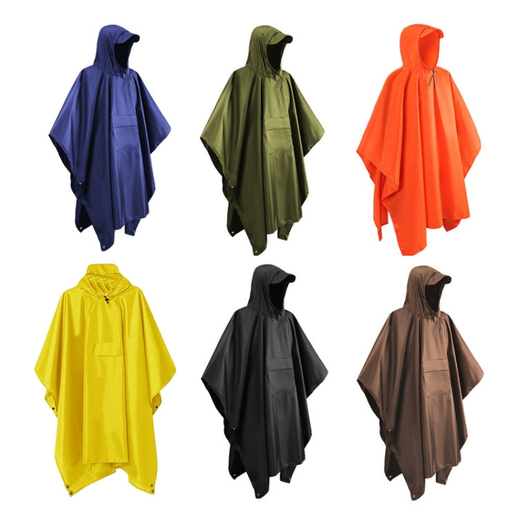 Duff PU Coated Pocket Style 3 In 1 Raincoat Backpack Mountaineering Outdoor Hiking Rain Cape(Brown) - Raincoats by PMC TechLife | Online Shopping South Africa | PMC TechLife | Buy Now Pay Later Mobicred