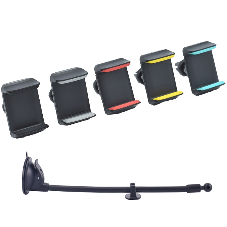 2 PCS Suction Cup Long Soft Hose Windshield Car Mobile Phone Clip Bracket(Black Box Packaging) - Car Holders by PMC TechLife | Online Shopping South Africa | PMC TechLife