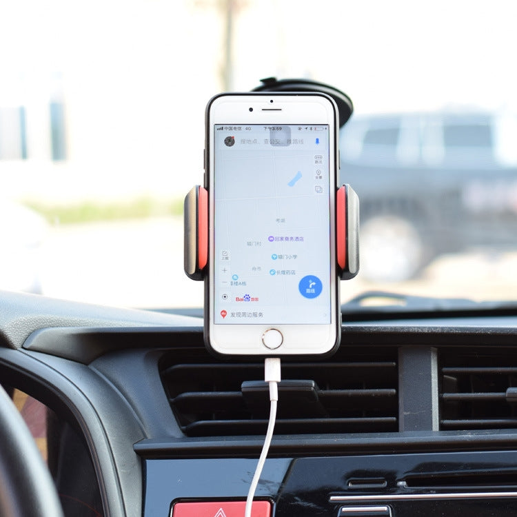 2 PCS Suction Cup Long Soft Hose Windshield Car Mobile Phone Clip Bracket(Blue Box Packaging) - Car Holders by PMC TechLife | Online Shopping South Africa | PMC TechLife