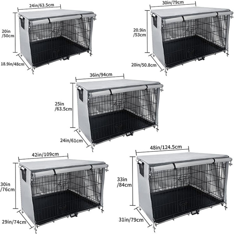 Oxford Cloth Pet Cage Cover Outdoor Furniture Dustproof Rainproof Sunscreen Cover, Size: 124.5x79x84cm(Grey) - Dust Covers by PMC TechLife | Online Shopping South Africa | PMC TechLife