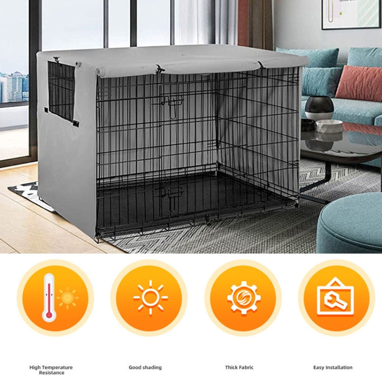 Oxford Cloth Pet Cage Cover Outdoor Furniture Dustproof Rainproof Sunscreen Cover, Size: 124.5x79x84cm(Grey) - Dust Covers by PMC TechLife | Online Shopping South Africa | PMC TechLife
