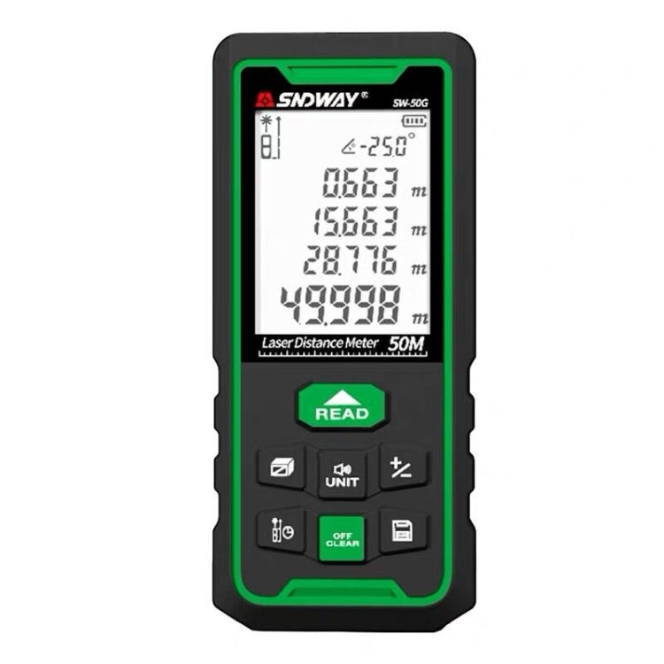 SNDWAY SW50G High-precision Indoor and Outdoor Green Laser Rangefinder, Distance: 50m - free shipping - PMC TechLife - Order now!