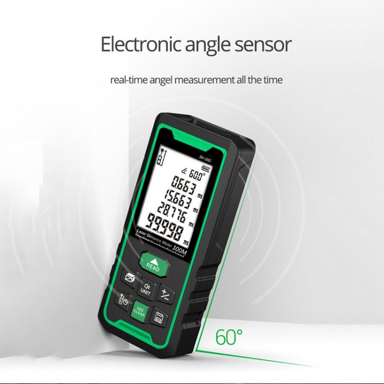 SNDWAY SW100G High-precision Indoor and Outdoor Green Laser Rangefinder, Distance: 100m - free shipping - PMC TechLife - Order now!