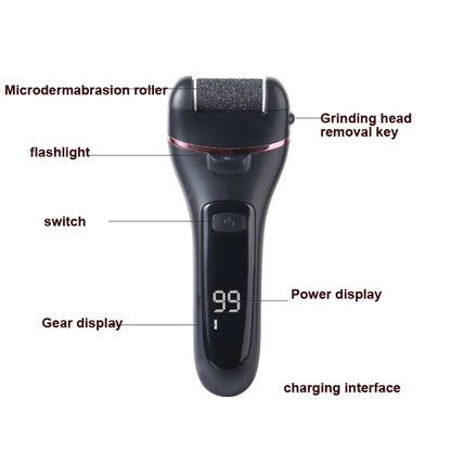 Electric Foot Grinder Digital Display Rechargeable Pedicure Peeling, Color: 10-piece Set Black - Grinding Tools & Accessories by PMC Jewellery | Online Shopping South Africa | PMC Jewellery