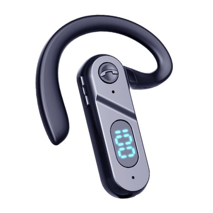 V28 Bluetooth Headset Hanging Ear Digital Display Single Ear Voice Control Earphone(Black) - Bluetooth Earphone by PMC Jewellery | Online Shopping South Africa | PMC Jewellery