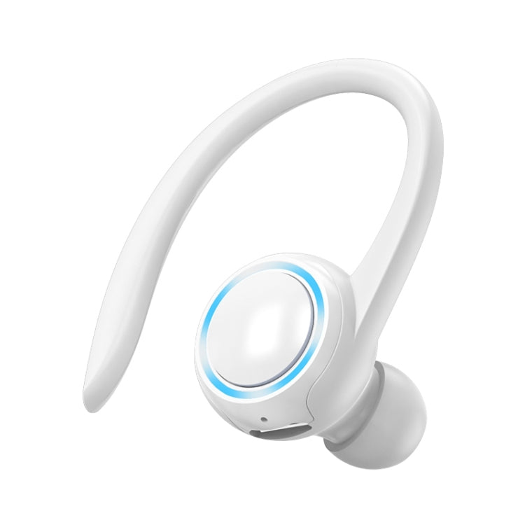 A1S Bluetooth Earphone Hanging Ear Incorporation True Sound Sports Single Ear Headset(White) - Bluetooth Earphone by PMC TechLife | Online Shopping South Africa | PMC TechLife