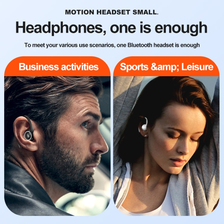 A1S Bluetooth Earphone Hanging Ear Incorporation True Sound Sports Single Ear Headset(White) - Bluetooth Earphone by PMC Jewellery | Online Shopping South Africa | PMC Jewellery