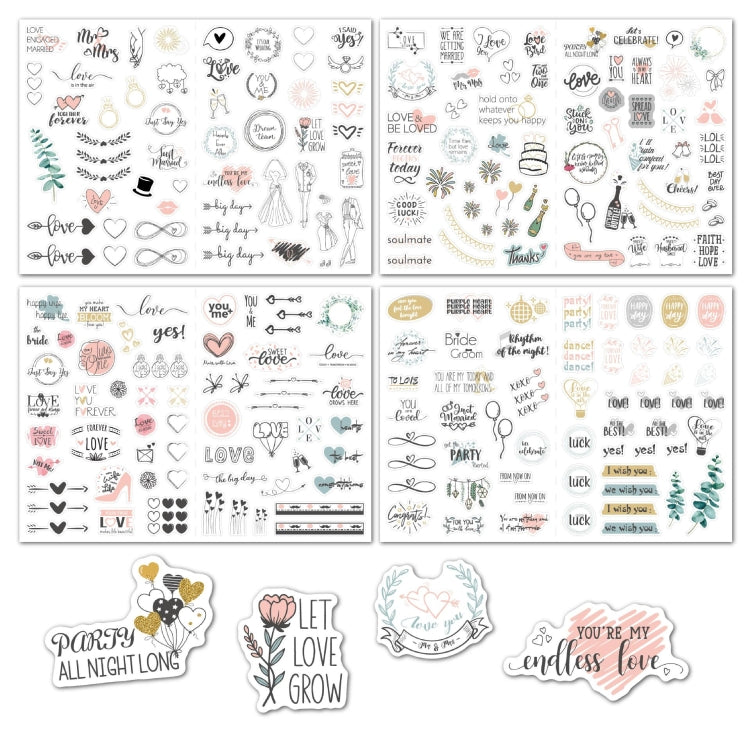 230 PCS Wedding Planning Stickers Engagement Planning Sticker Pack(4 sheets / set) - Sticker by PMC Jewellery | Online Shopping South Africa | PMC Jewellery