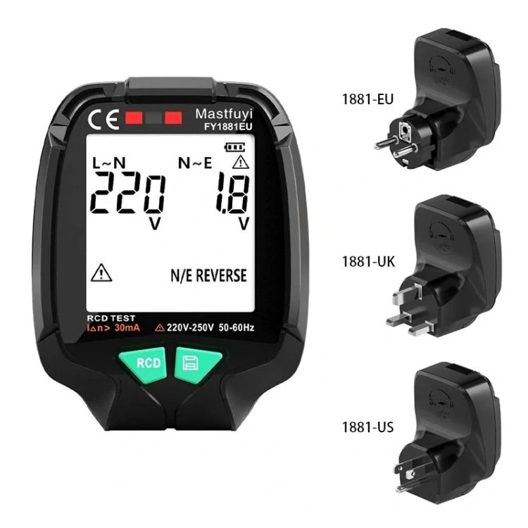 FUYI FY1881 High Precision Power Polarity Phase Socket Tester(EU Plug) - Current & Voltage Tester by FUYI | Online Shopping South Africa | PMC TechLife | Buy Now Pay Later Mobicred