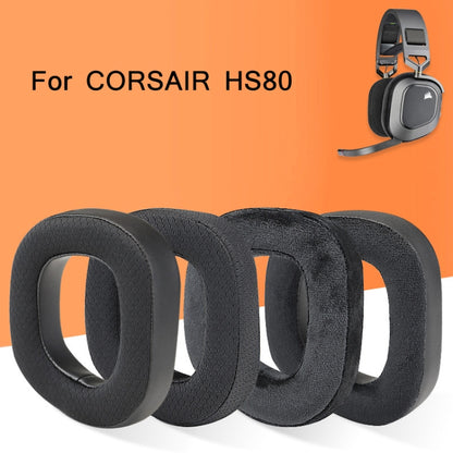 2 PCS RGB Headest Sponge Cover Earmuffs For Corsair HS80(Full Mesh) - Earmuff & Pad by PMC Jewellery | Online Shopping South Africa | PMC Jewellery