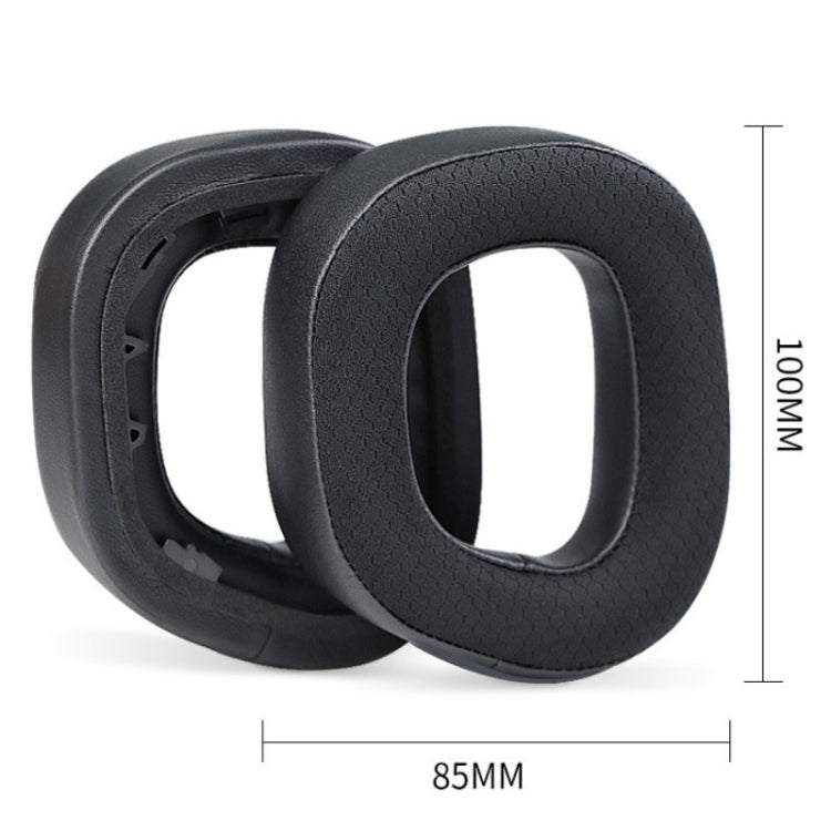 2 PCS RGB Headest Sponge Cover Earmuffs For Corsair HS80(Velvet + Protein Skin) - Earmuff & Pad by PMC TechLife | Online Shopping South Africa | PMC TechLife