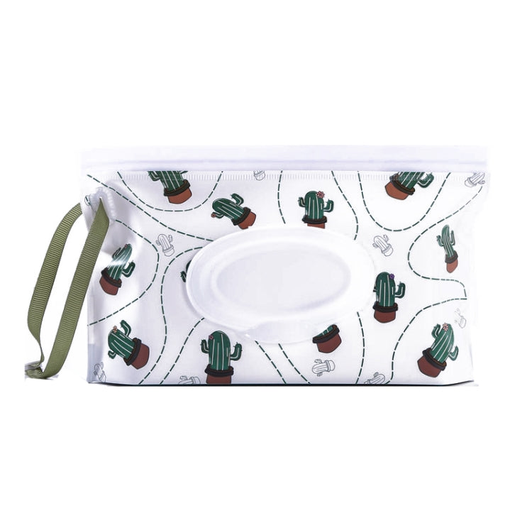 Baby EVA Wet Wipes Bag Portable Flip Removable Sanitary Wet Wipes Bag(Cactus) - Storage Bags by PMC TechLife | Online Shopping South Africa | PMC TechLife