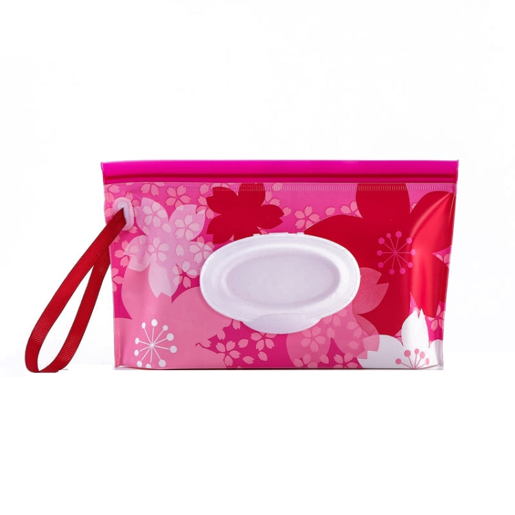 Baby EVA Wet Wipes Bag Portable Flip Removable Sanitary Wet Wipes Bag(Red Flower) - Storage Bags by PMC Jewellery | Online Shopping South Africa | PMC Jewellery
