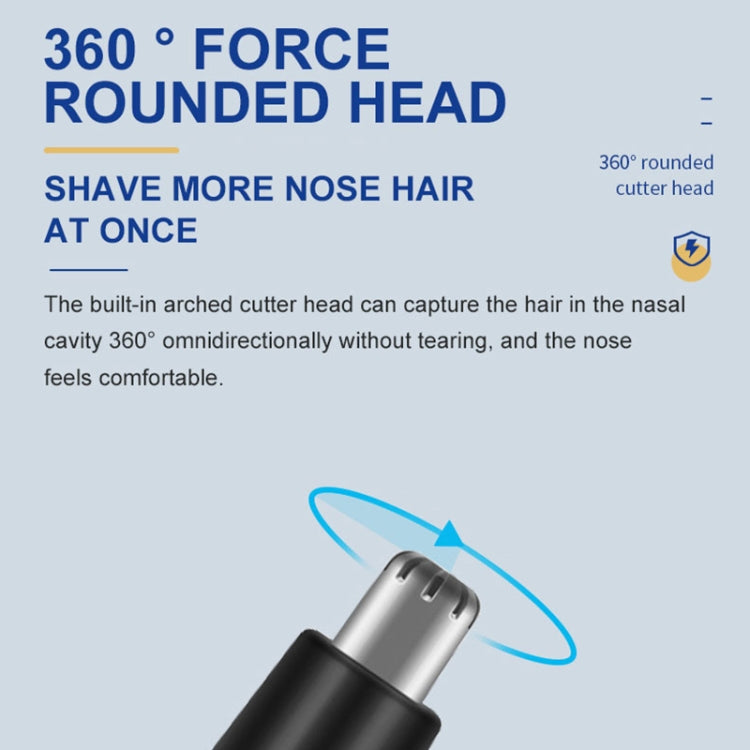 SPORTSMAN Metal Aluminum Tube Body Rechargeable Nose Hair Device, Style: Sideburns 2 In 1(Black) - free shipping - PMC TechLife - Order now!