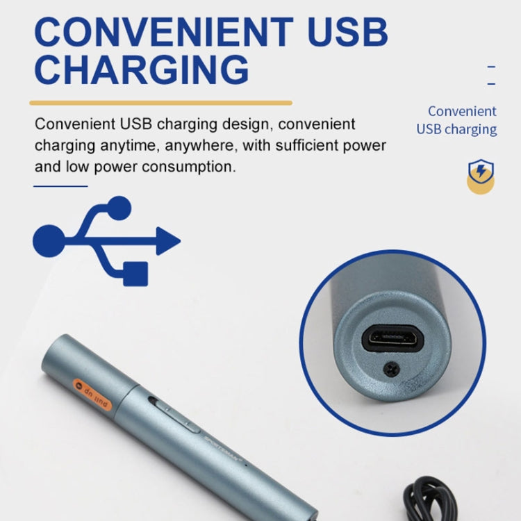 SPORTSMAN Metal Aluminum Tube Body Rechargeable Nose Hair Device, Style: Eyebrow 2 In 1(Light Blue) - free shipping - PMC TechLife - Order now!