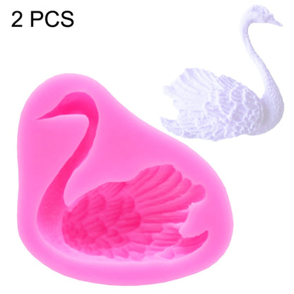 2 PCS Swan Baking Silicone Mould Cake Decorating Mould(Pink) - Food Molds by PMC Jewellery | Online Shopping South Africa | PMC Jewellery