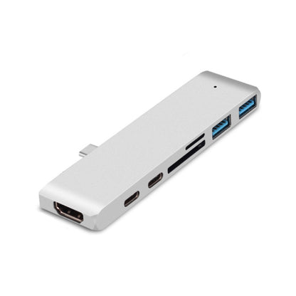 TYPE-C To 4K HDMI HUB Docking Station TF/SD Card Reader For MacBook Pro(Silver) - USB HUB by PMC Jewellery | Online Shopping South Africa | PMC Jewellery