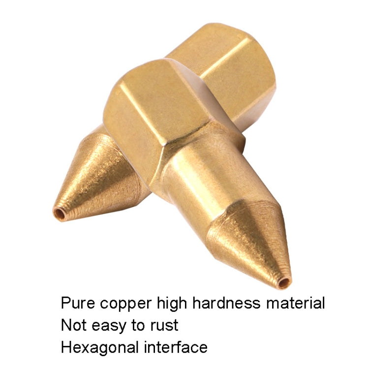 50 PCS Butter Machine Head Copper Universal Steel Tip Pneumatic Oil Nozzle Head - Other Tools by PMC Jewellery | Online Shopping South Africa | PMC Jewellery