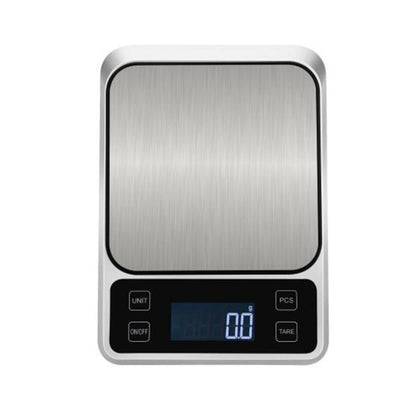 Stainless Steel Food Baking Scale Small Bench Scale Kitchen Electronic Scale English 5kg/0.1g - Kitchen Scales by PMC Jewellery | Online Shopping South Africa | PMC Jewellery