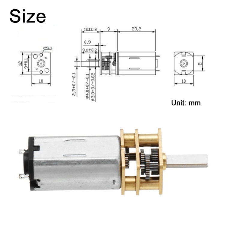 GM12-N30VA DC12V 100RPM Micro High Torque Permanent Magnet Gear Motor - Motor Module by PMC Jewellery | Online Shopping South Africa | PMC Jewellery