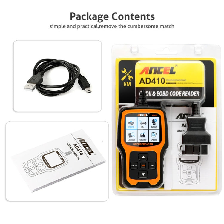 ANCEL AD410 OBD2 Car Universal Auto Diagnostic Scanner - Code Readers & Scan Tools by PMC Jewellery | Online Shopping South Africa | PMC Jewellery