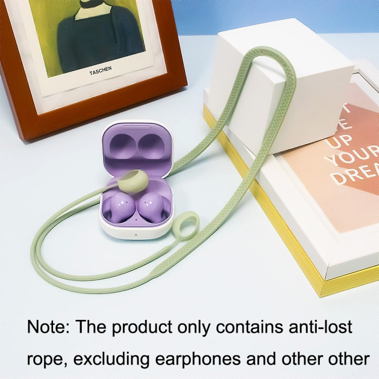 2 PCS Bluetooth Earphone Silicone Anti-Lost Cord For Samsung Glaxy Buds 2(Black) - Anti-lost & Holder by PMC TechLife | Online Shopping South Africa | PMC TechLife