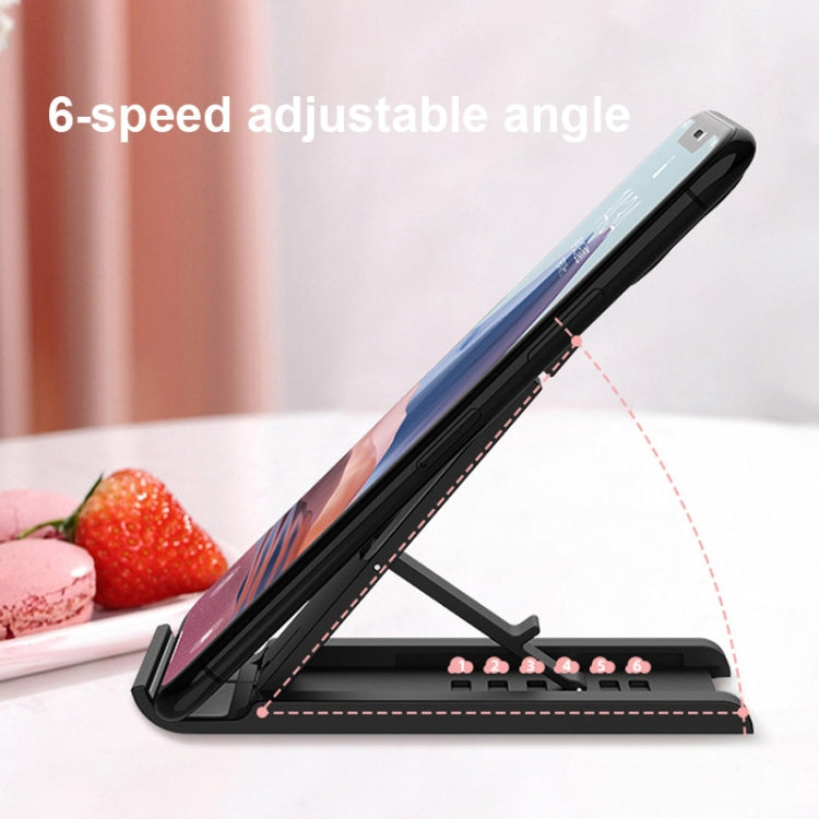 2 PCS K30 Multi-speed Adjustment Desktop Mobile Phone Bracket Notebook Folding Bracket(Black) - Desktop Holder by PMC TechLife | Online Shopping South Africa | PMC TechLife