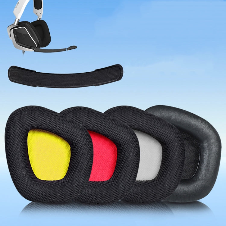 2 PCS Replacement Earpads for Corsair Void Pro Elite,Style:  Yellow Bottom Grid - Earmuff & Pad by PMC TechLife | Online Shopping South Africa | PMC TechLife