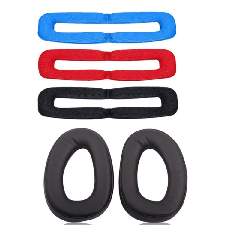 2 PCS Headphone Sleeve Cover for Sennheiser GSP300 GSP370 GSP350,Style: Blue Head Beam - Earmuff & Pad by PMC TechLife | Online Shopping South Africa | PMC TechLife