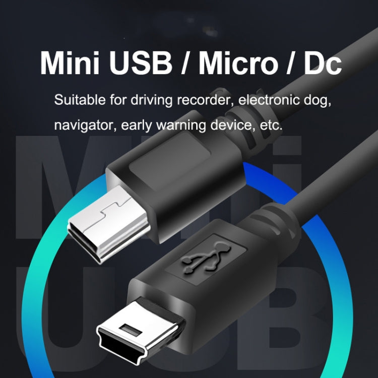 2 PCS USB Car Charge 12V To 5V Navigation Instrument Reduction Line(Mini Straight Head) - DIY Modified Charger by PMC TechLife | Online Shopping South Africa | PMC TechLife