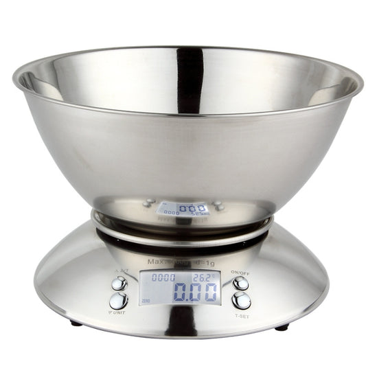5kg/1g  High Precision Kitchen Scale Roasting Electronic Scale Coffee Scale with  Alarm Timer(Silver) - Kitchen Scales by PMC Jewellery | Online Shopping South Africa | PMC Jewellery