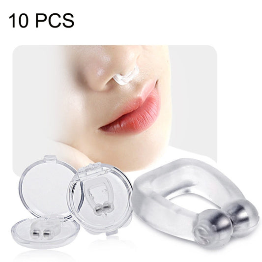 10 PCS Mini Portable Silicone Magnetic Snoring Stopper(Transparent) - Anti Snoring Tools by PMC Jewellery | Online Shopping South Africa | PMC Jewellery