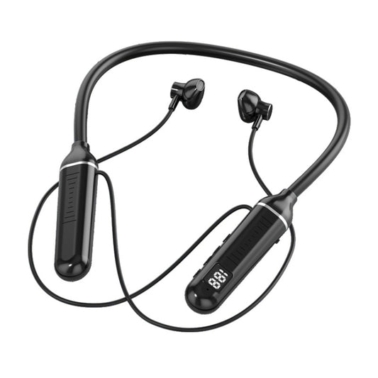 YD-36 Wireless Bluetooth Neck-mounted Earphone with Digital Display Function(Black) - Neck-mounted Earphone by PMC Jewellery | Online Shopping South Africa | PMC Jewellery