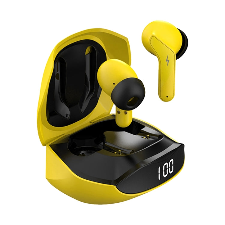 Ajazz  A1 TWS Binaural Stealth Game Noise-cancelling Wireless Bluetooth Earphone(Yellow) - Bluetooth Earphone by Ajazz | Online Shopping South Africa | PMC Jewellery