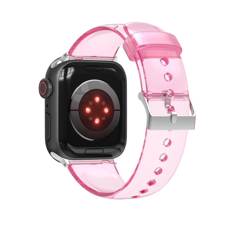 TPU Fuel Injection Watch Band For Apple Watch Series 7 45mm /6&SE&5&4 44mm /3&2&1 42mm(Transparent) - Watch Bands by null | Online Shopping South Africa | PMC TechLife | Buy Now Pay Later Mobicred