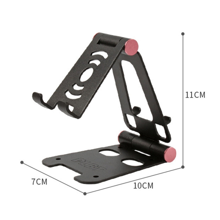 XY-02 Folding Live Aluminum Alloy Desktop Tablet Computer Mobile Phone Bracket(Black) - Desktop Holder by PMC TechLife | Online Shopping South Africa | PMC TechLife