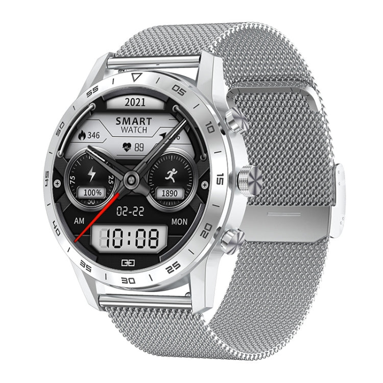 LOANIY DT70 Analog Digital Dual Display Smart Call Watch(Silver Steel) - free shipping - PMC TechLife - Order now!