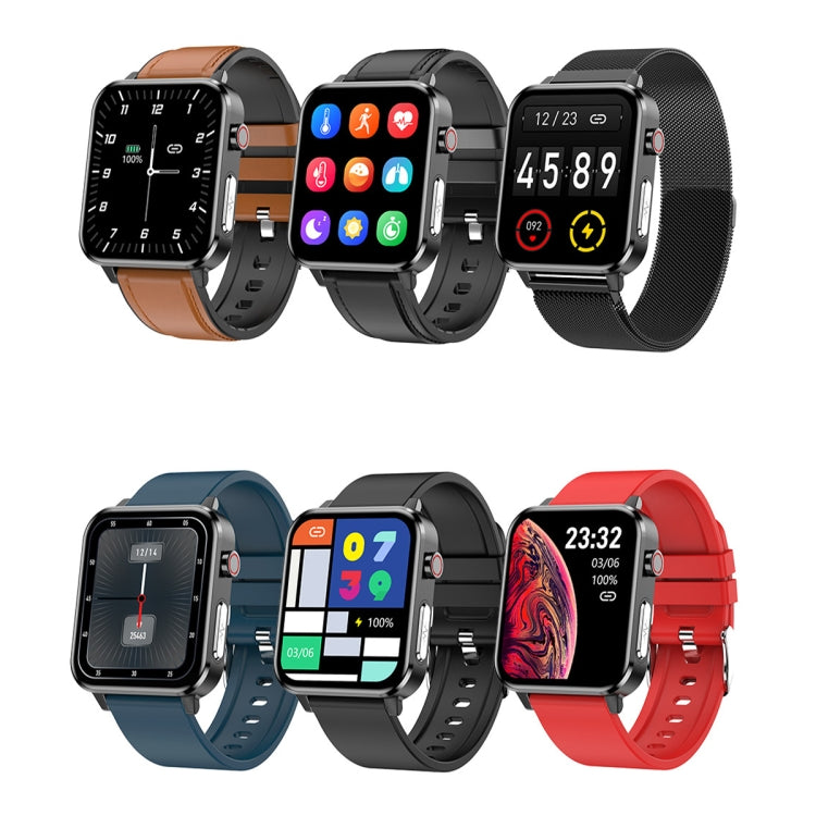 LOANIY E86 1.7 Inch Heart Rate Monitoring Smart Bluetooth Watch, Color: Black Leather - free shipping - PMC TechLife - Order now!