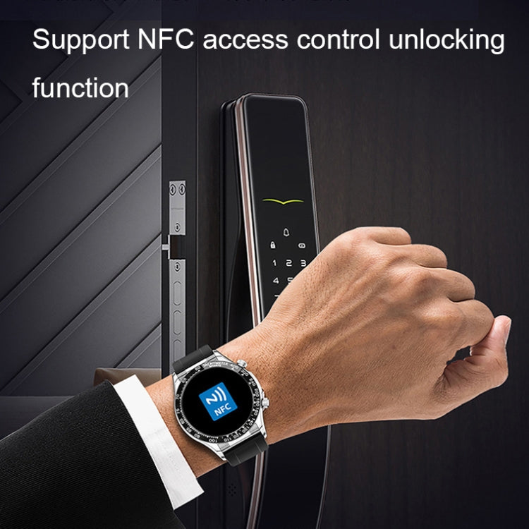 LOANIY E18 Pro Smart Bluetooth Calling Watch with NFC Function, Color: Black Leather - free shipping - PMC TechLife - Order now!