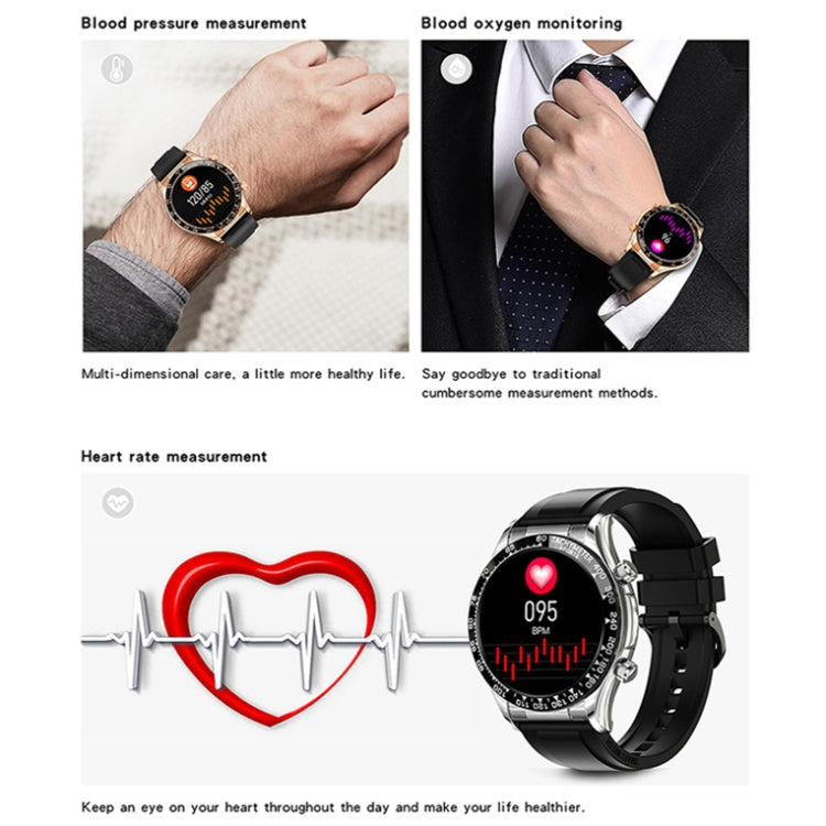 LOANIY E18 Pro Smart Bluetooth Calling Watch with NFC Function, Color: Black Leather - free shipping - PMC TechLife - Order now!