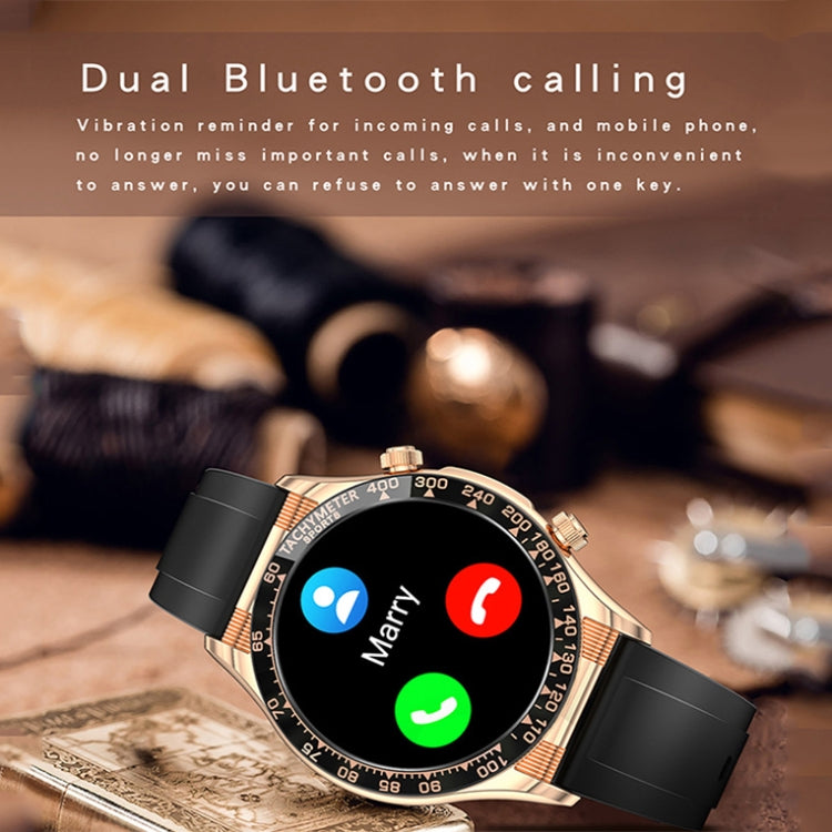 LOANIY E18 Pro Smart Bluetooth Calling Watch with NFC Function, Color: Gold Leather - free shipping - PMC TechLife - Order now!