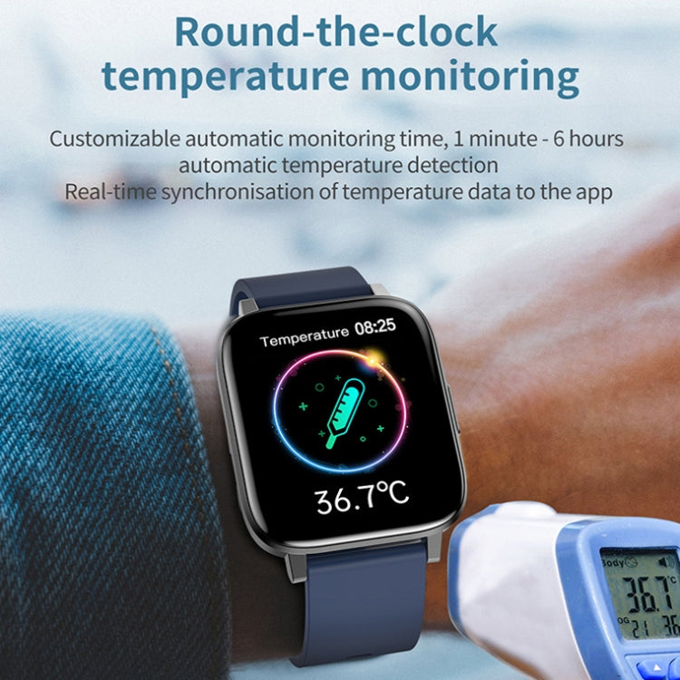LOANIY F60 1.7 Inch Body Temperature Detection Smart Watch(Blue) - free shipping - PMC TechLife - Order now!