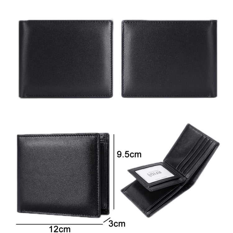 TP-215 Leather RFID Anti-theft Tri-fold Short Wallet(Brown) - free shipping - PMC TechLife - Order now!