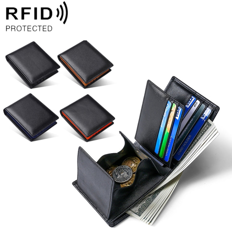 TP-215 Leather RFID Anti-theft Tri-fold Short Wallet(Brown) - free shipping - PMC TechLife - Order now!