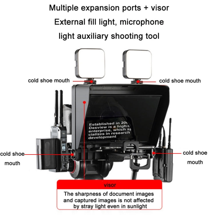 Portable Camera SLR Photography Large Screen Teleprompter(Black) -  by PMC Jewellery | Online Shopping South Africa | PMC Jewellery