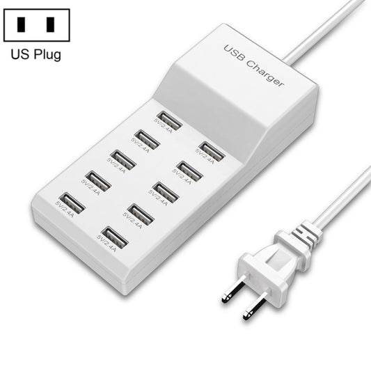 USB Multi-port Charger Mobile Phone Fast Charging Universal Fast Adapter 10 Interface US Plug - Multifunction Charger by PMC Jewellery | Online Shopping South Africa | PMC Jewellery