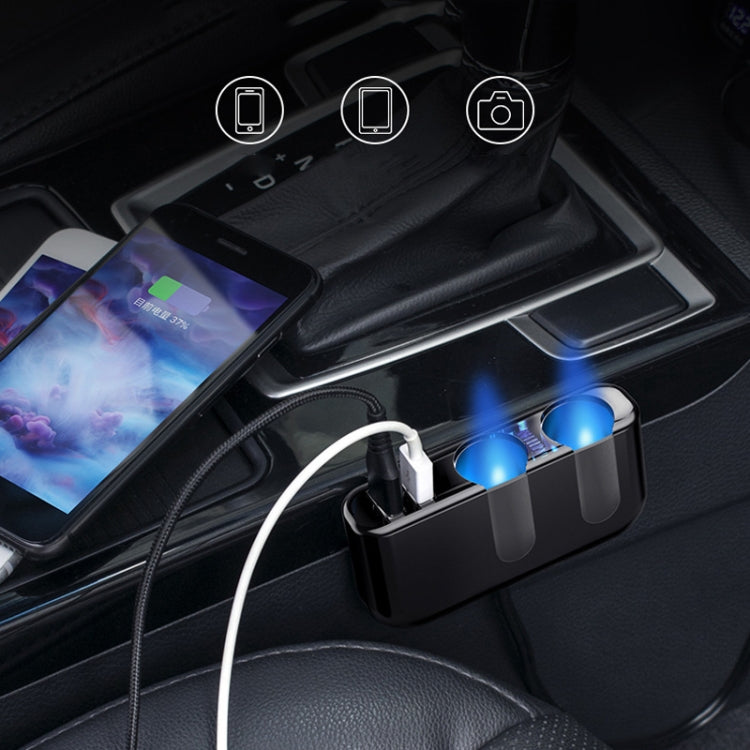 SHUNWEI Car Cigarette Lighter Charger 12/24V USB Converts Socket, Style: 2 Holes 2 USB - Car Charger by SHUNWEI | Online Shopping South Africa | PMC Jewellery
